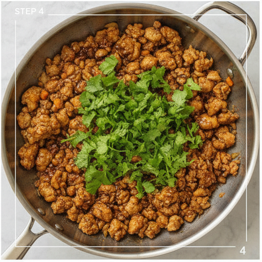 peanut chicken lettuce wraps - step 4