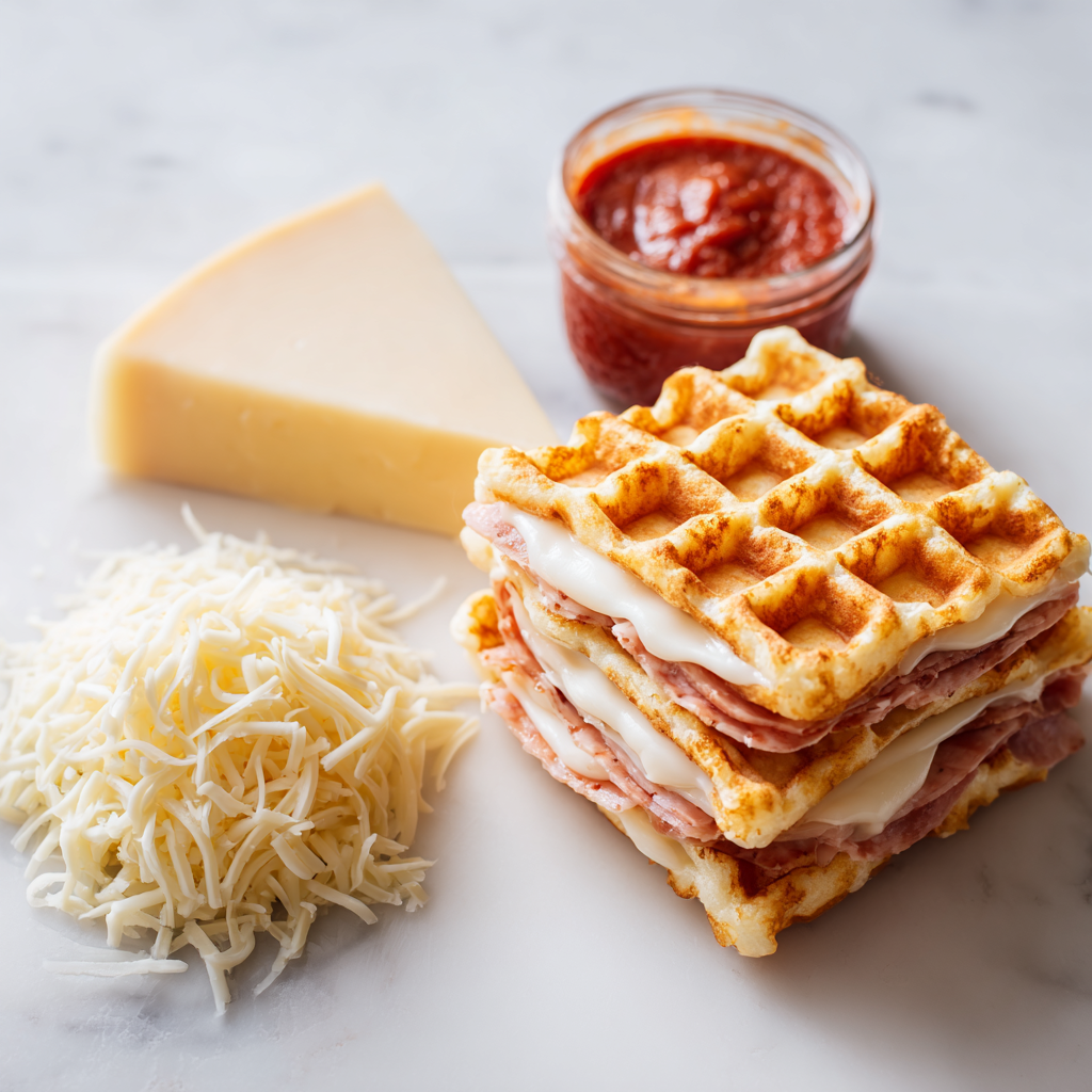 pizza waffles - main ingredients