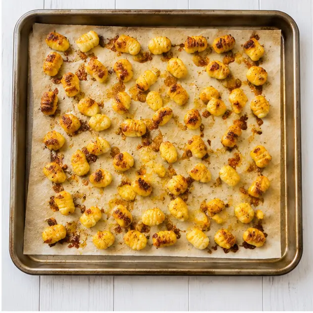 Step 2: Roast gnocchi until golden brown and crispy