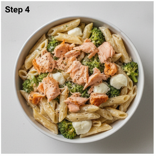 salmon pasta without cream - step 4