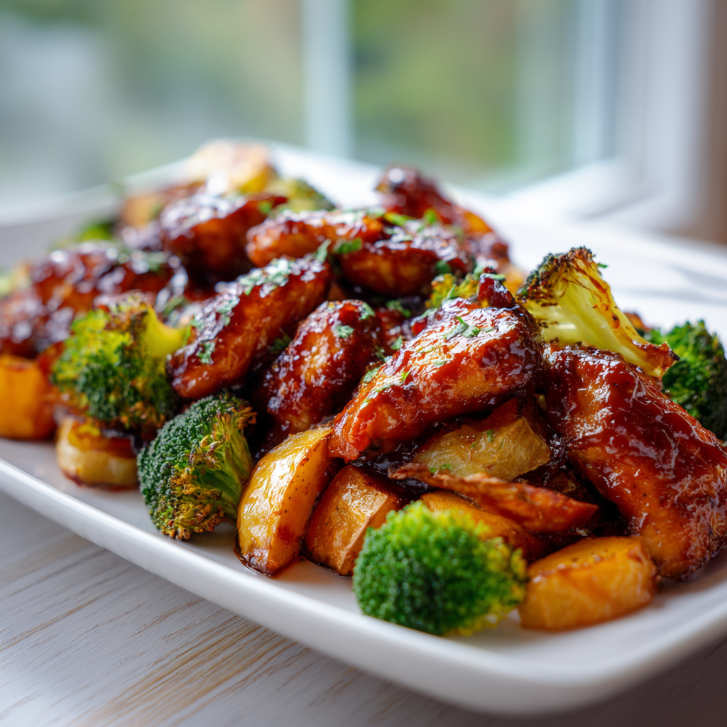 sheet pan bbq chicken