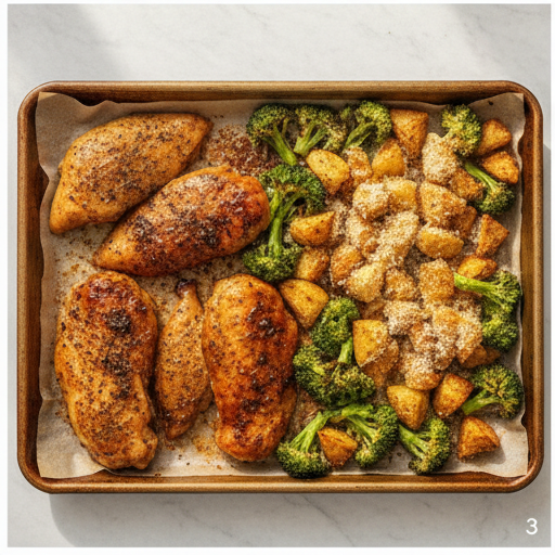 sheet pan bbq chicken - step 3