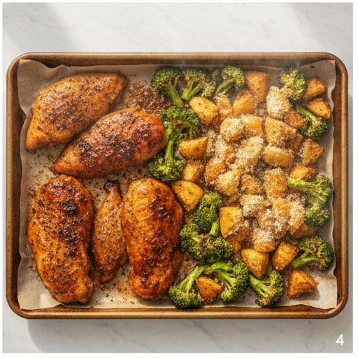 sheet pan bbq chicken - step 4