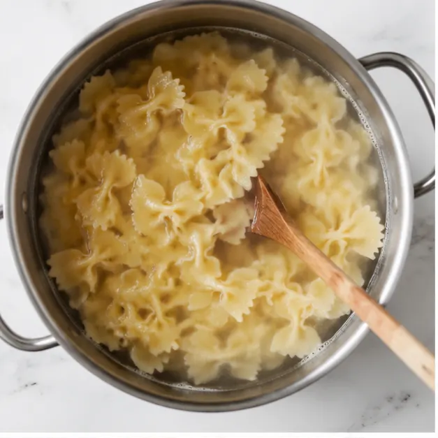 Step 1: Boil farfalle pasta