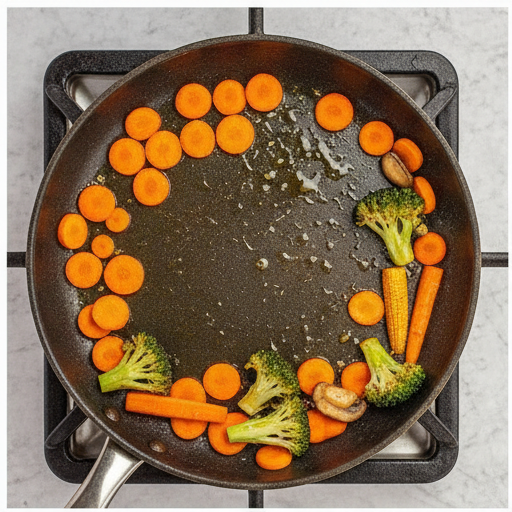 stir fry vegetables - step 1