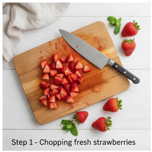 strawberry vinaigrette - step 1
