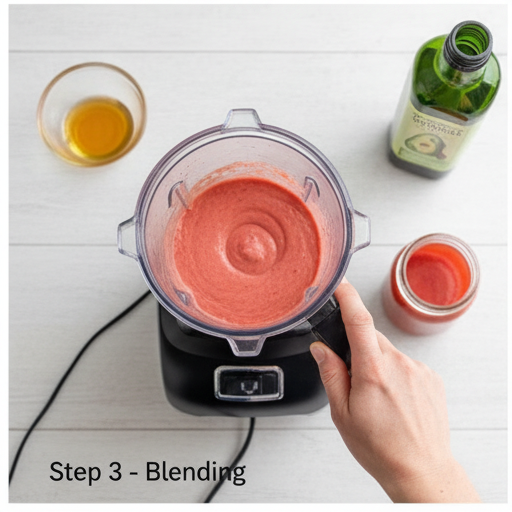 strawberry vinaigrette - step 3