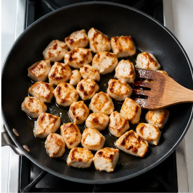 Step 2: Browning chicken in hot skillet