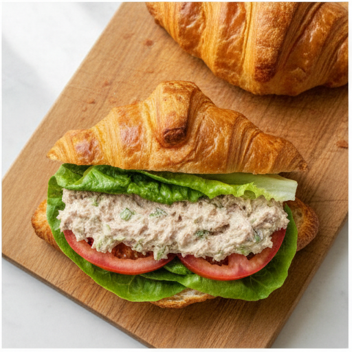 tuna salad croissant sandwich - step 4