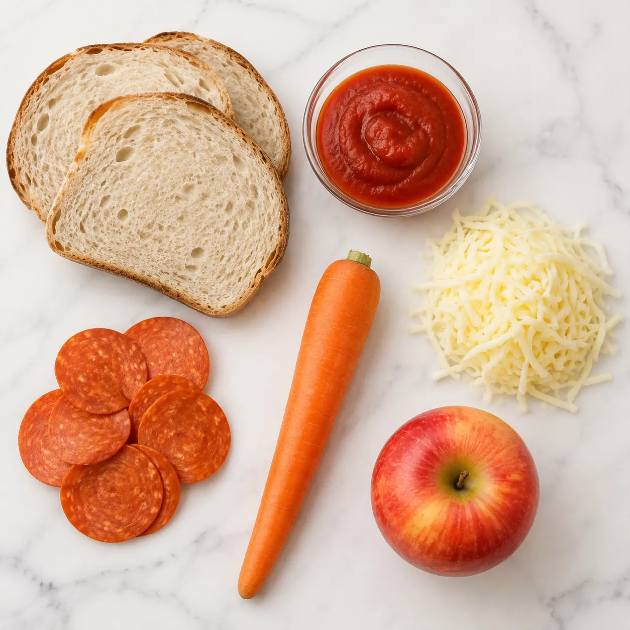 uncrustables burger sandwich - main ingredients