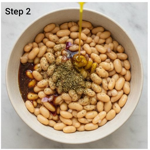 white bean salad - step 2