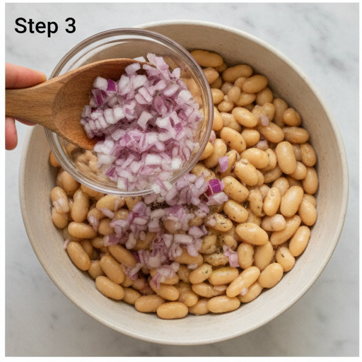 white bean salad - step 3
