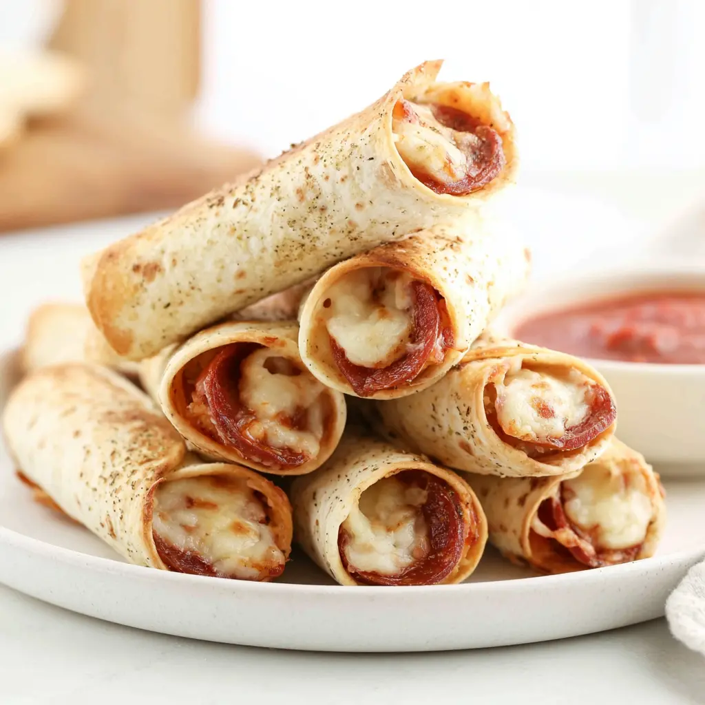 baked pizza wraps - final presentation