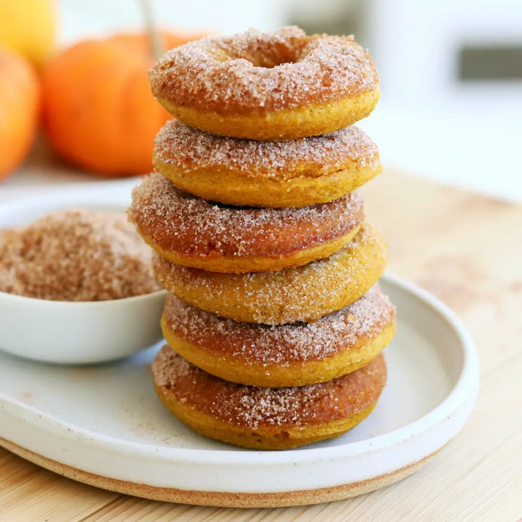 baked pumpkin donuts - final presentation