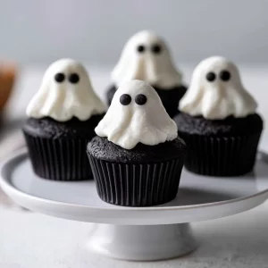 black cocoa ghost cupcakes 532862848