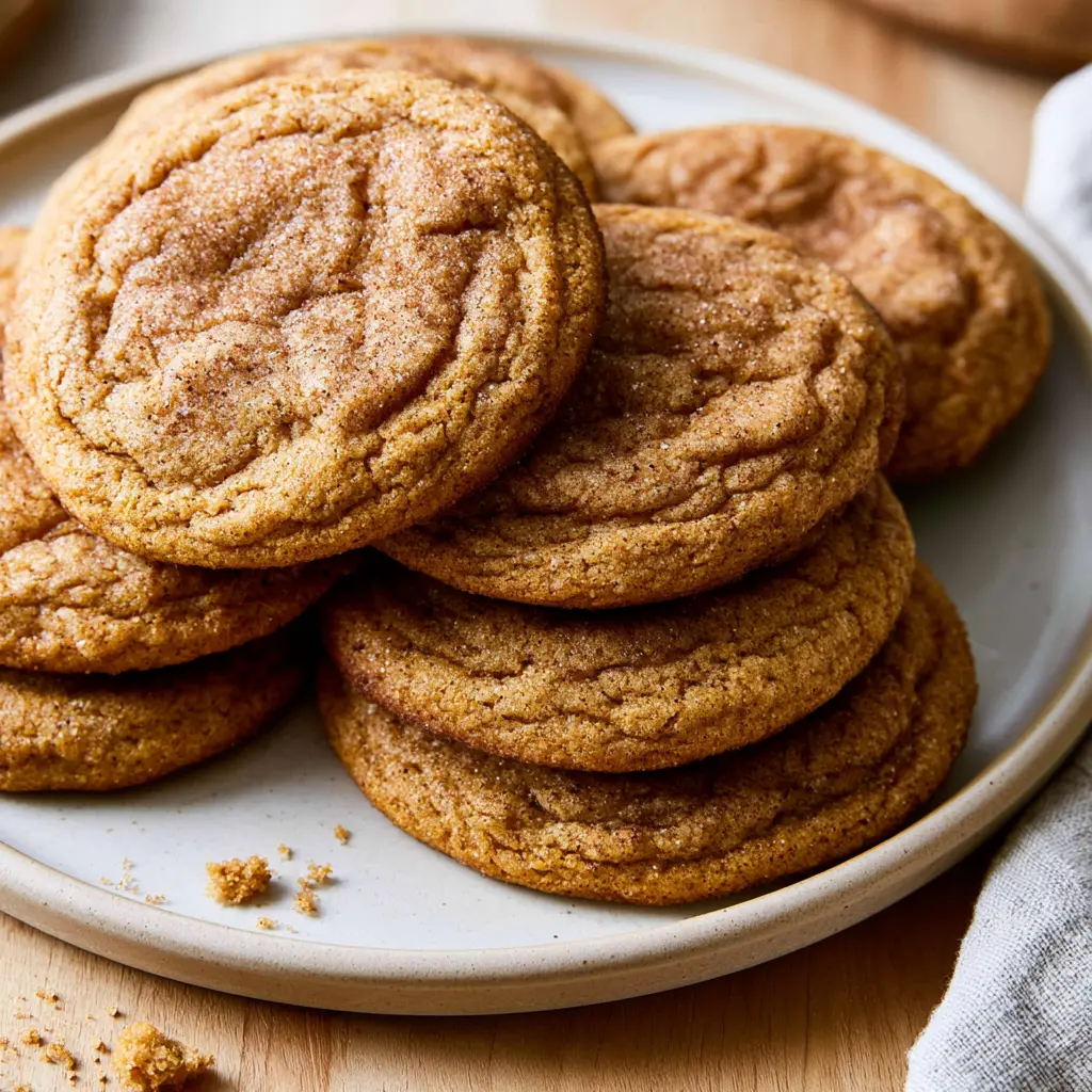 brown butter pumpkin snickerdoodle cookies - final presentation