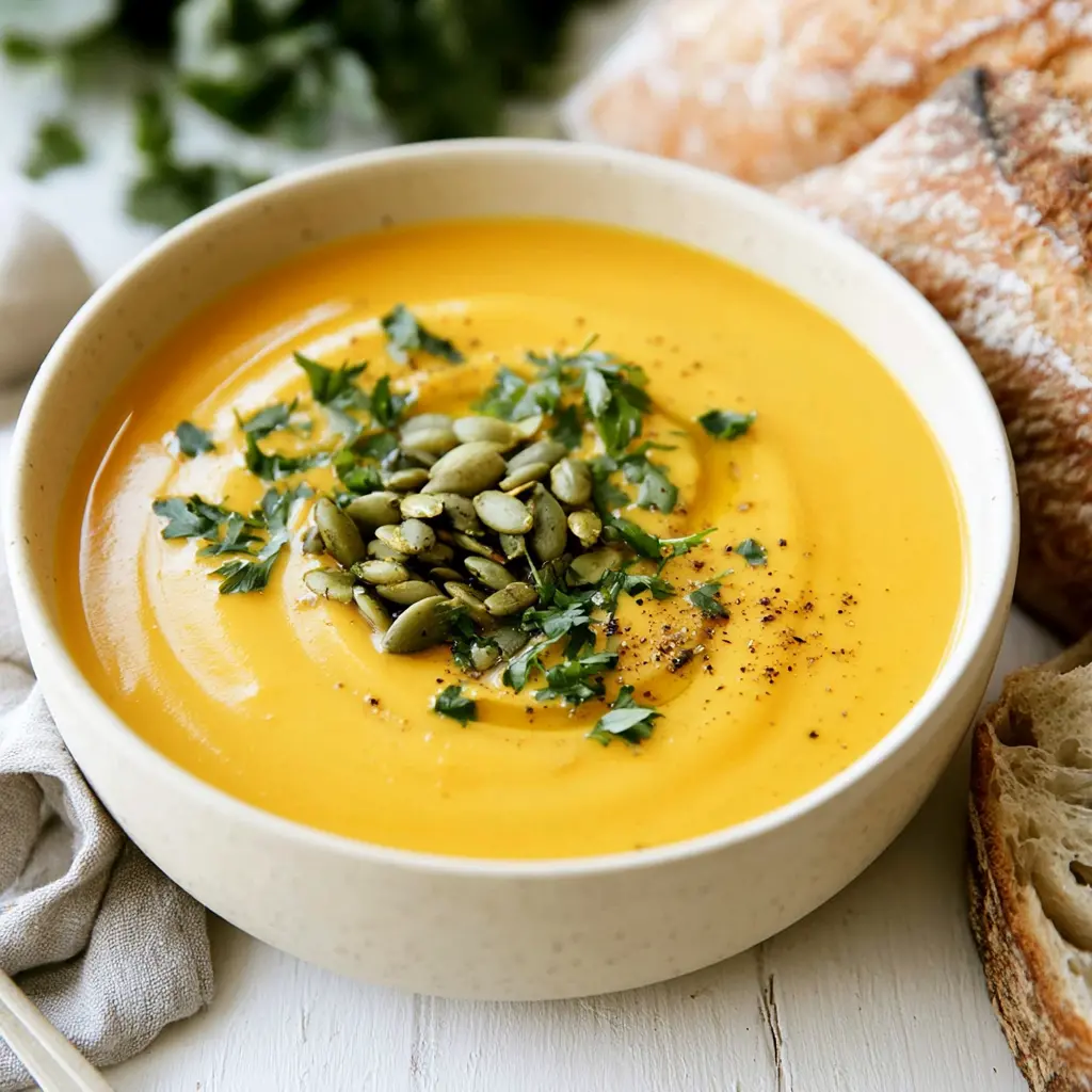 butternut squash soup - final presentation