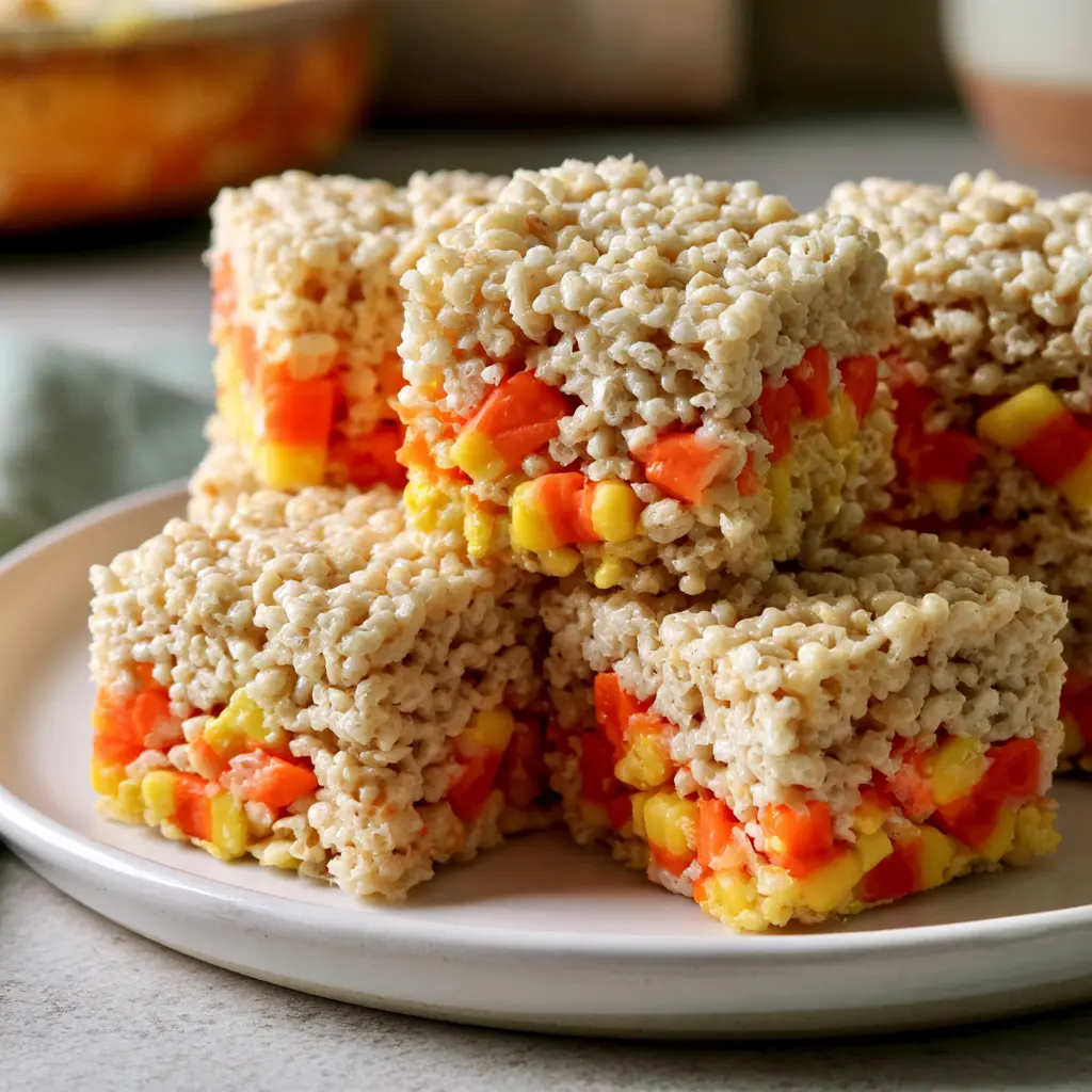candy corn rice krispie treats - final presentation
