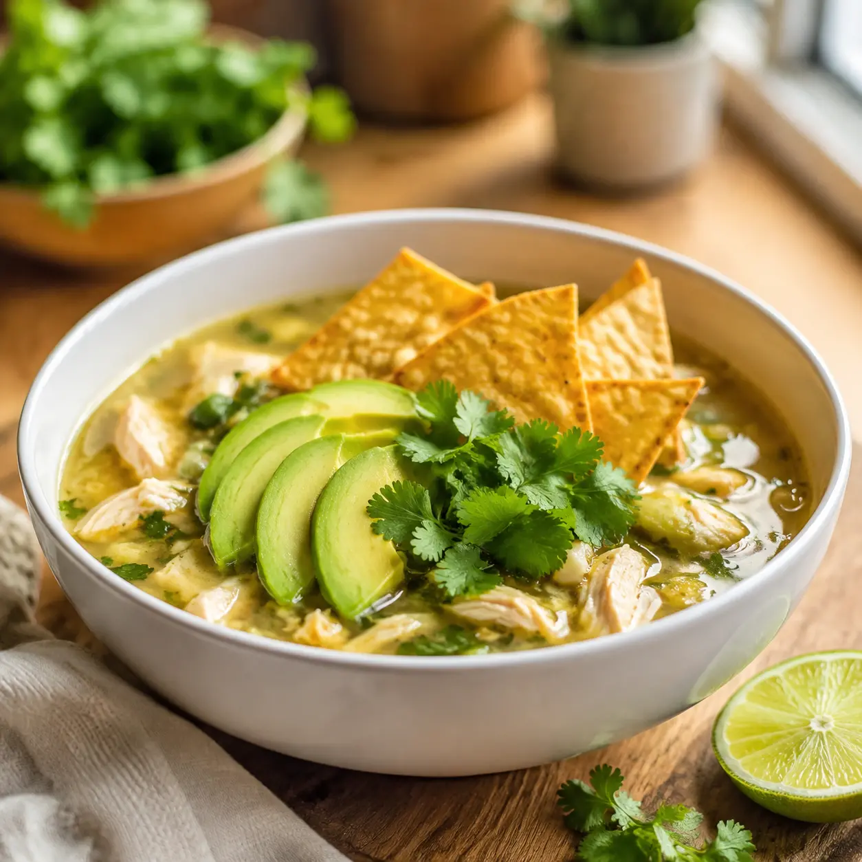 chicken and lime soup - final presentation