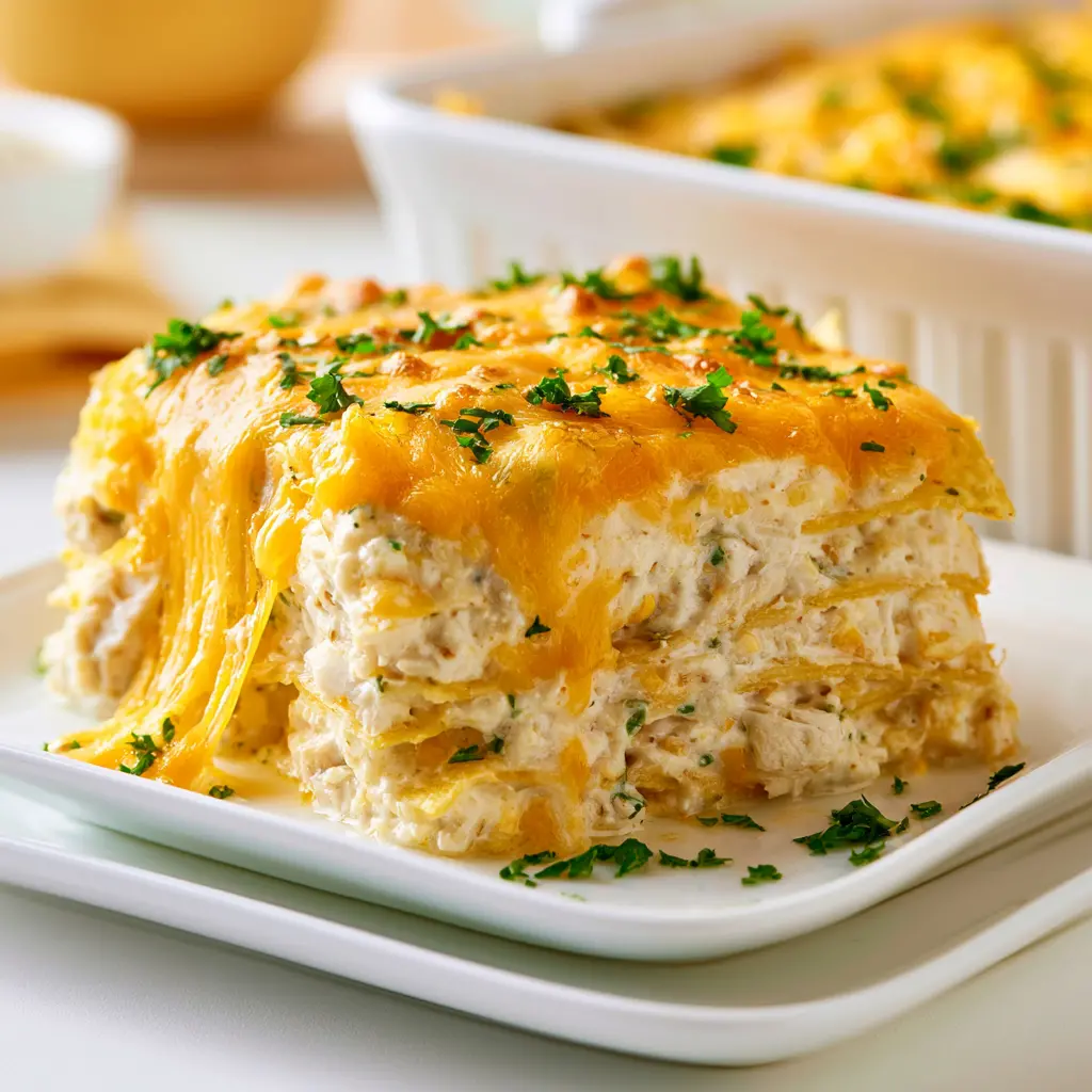 chicken enchilada casserole - final presentation