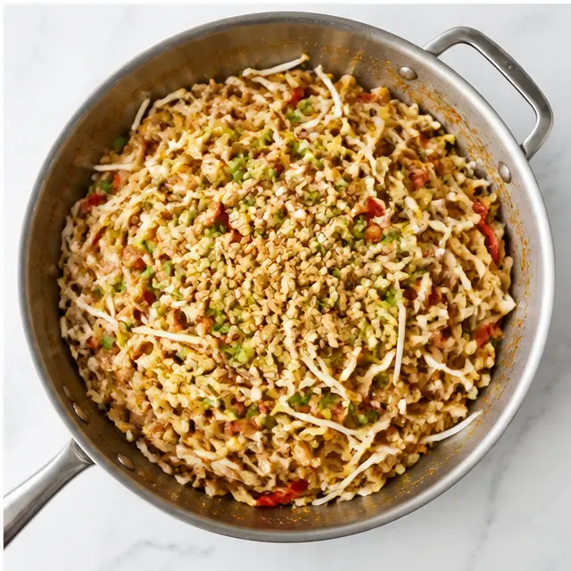 Step 4: Scrambling eggs and folding everything together with fresh sprouts