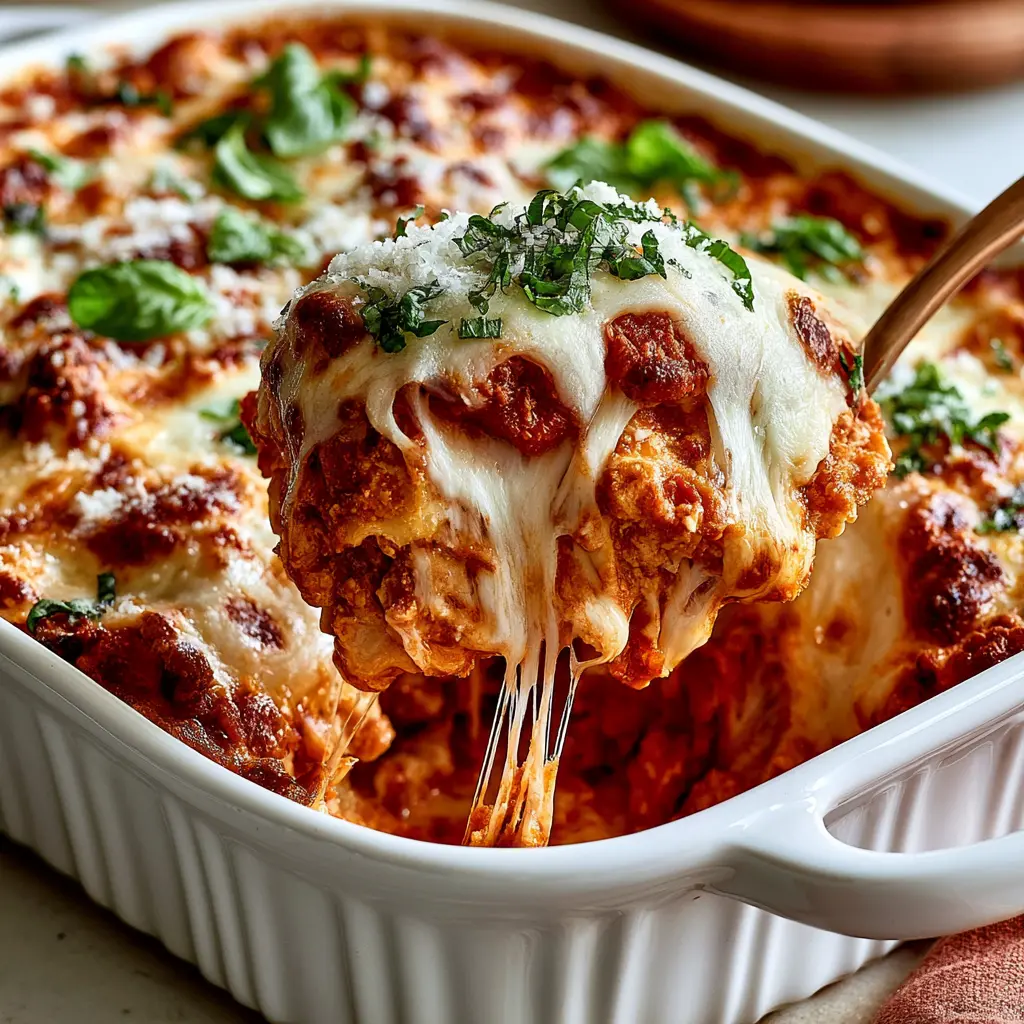 chicken parmesan casserole - final presentation