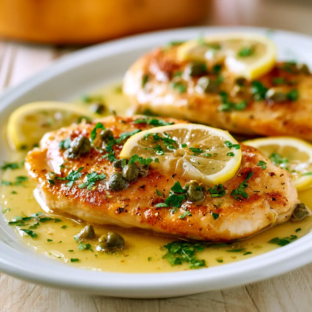 chicken piccata - final presentation