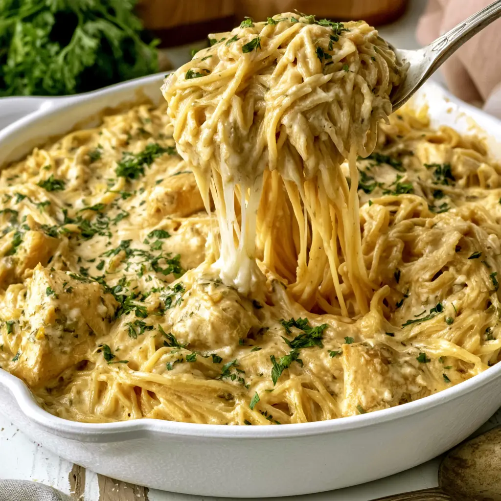 chicken spaghetti - final presentation