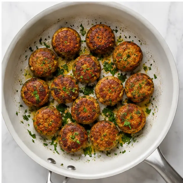 Step 4: Serve crispy meatballs over spaghetti with marinara
