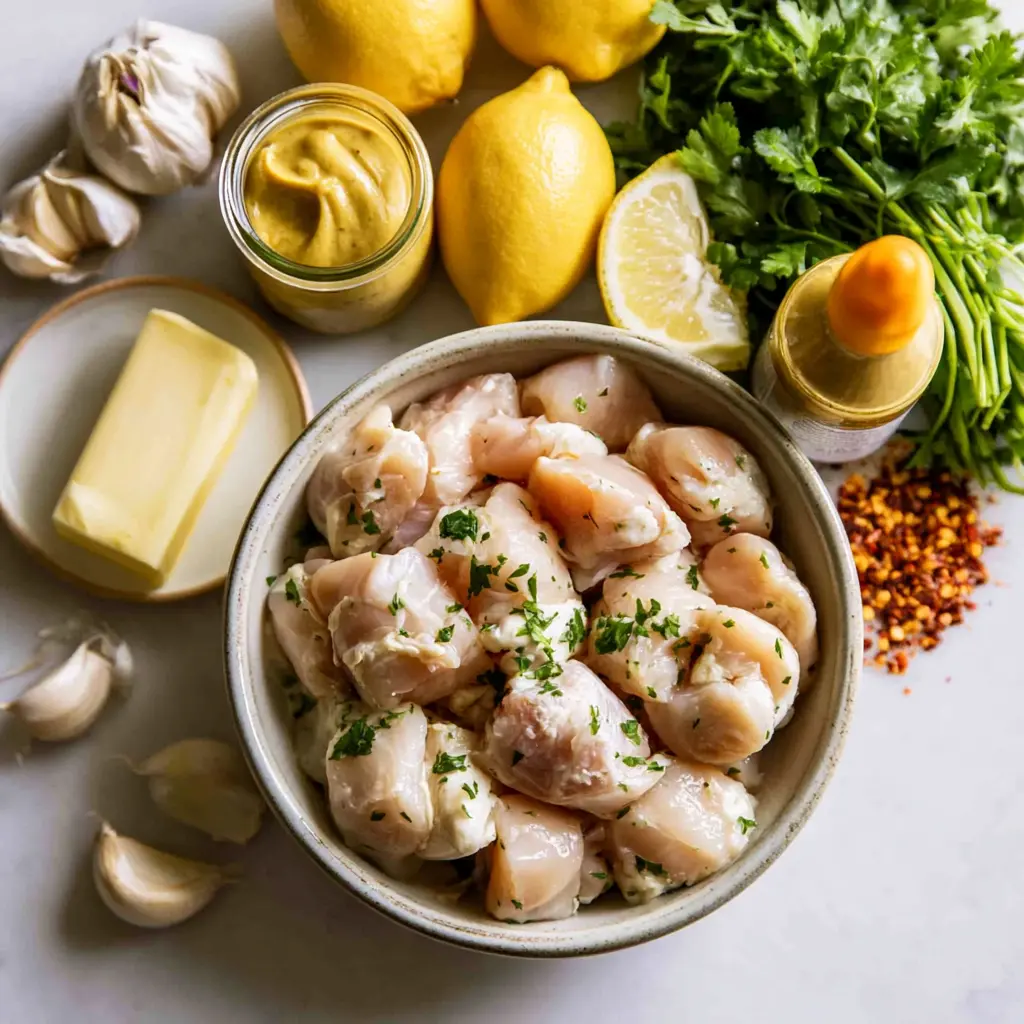 cowboy butter chicken skewers - main ingredients