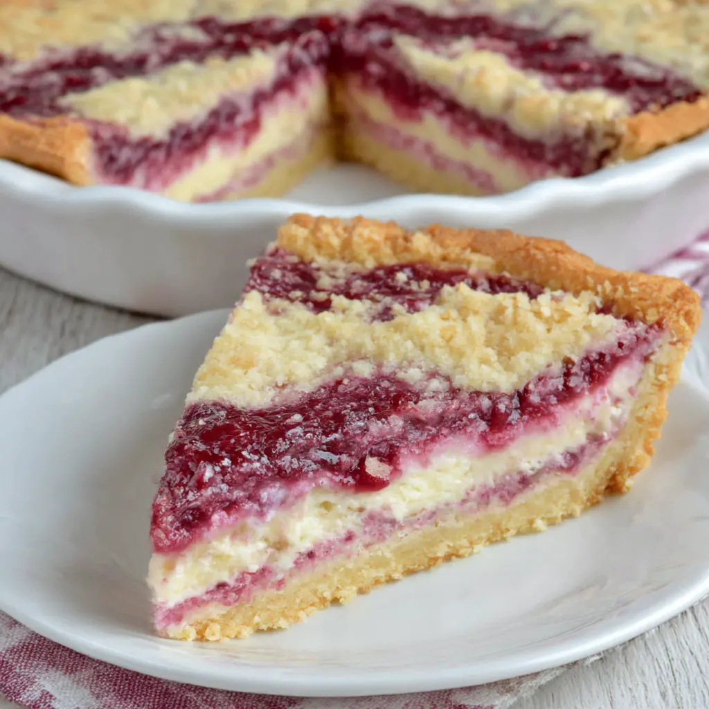 cranberry cheesecake pie - final presentation