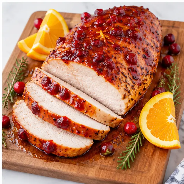 Rest the turkey, slice against the grain, and serve with warm glaze