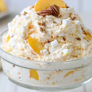creamy cold peach dessert 740468