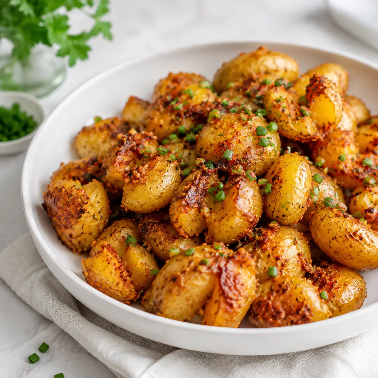 crispy gochujang potato salad