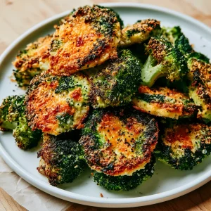 crispy smashed broccoli with parmesan 539554597