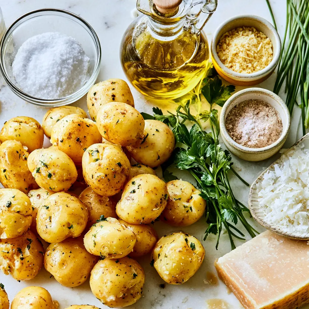 crispy smashed potatoes - main ingredients