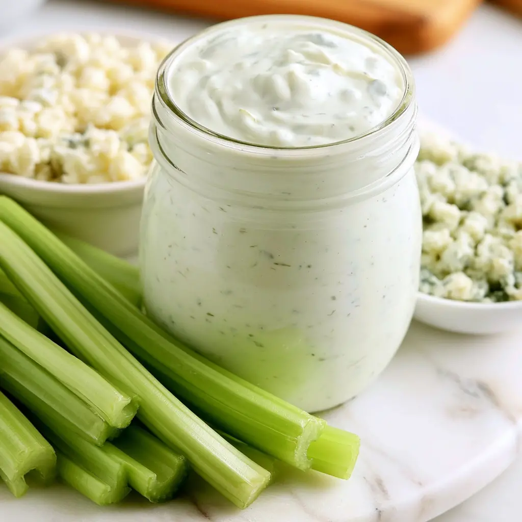 easy blue cheese dressing - final presentation