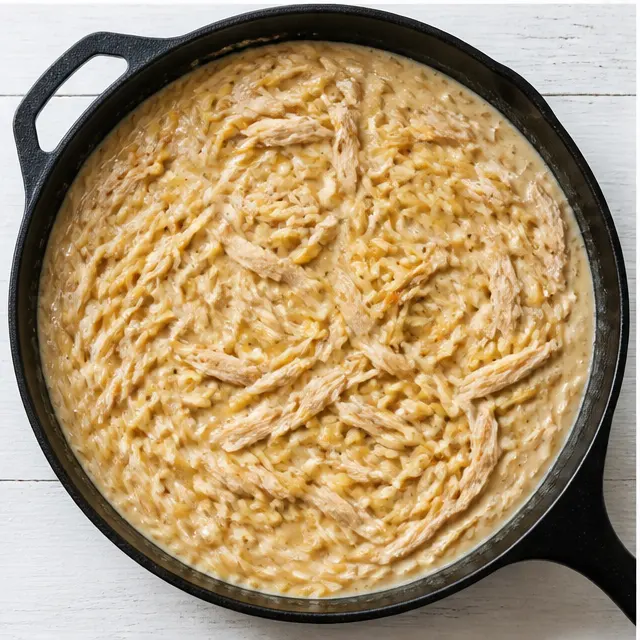 Cover and bake until orzo absorbs the liquid