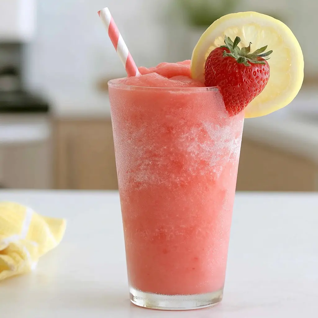 frozen strawberry lemonade - final presentation