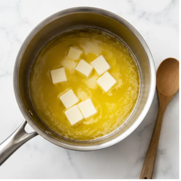 Step 1: Melt butter gently until fully melted