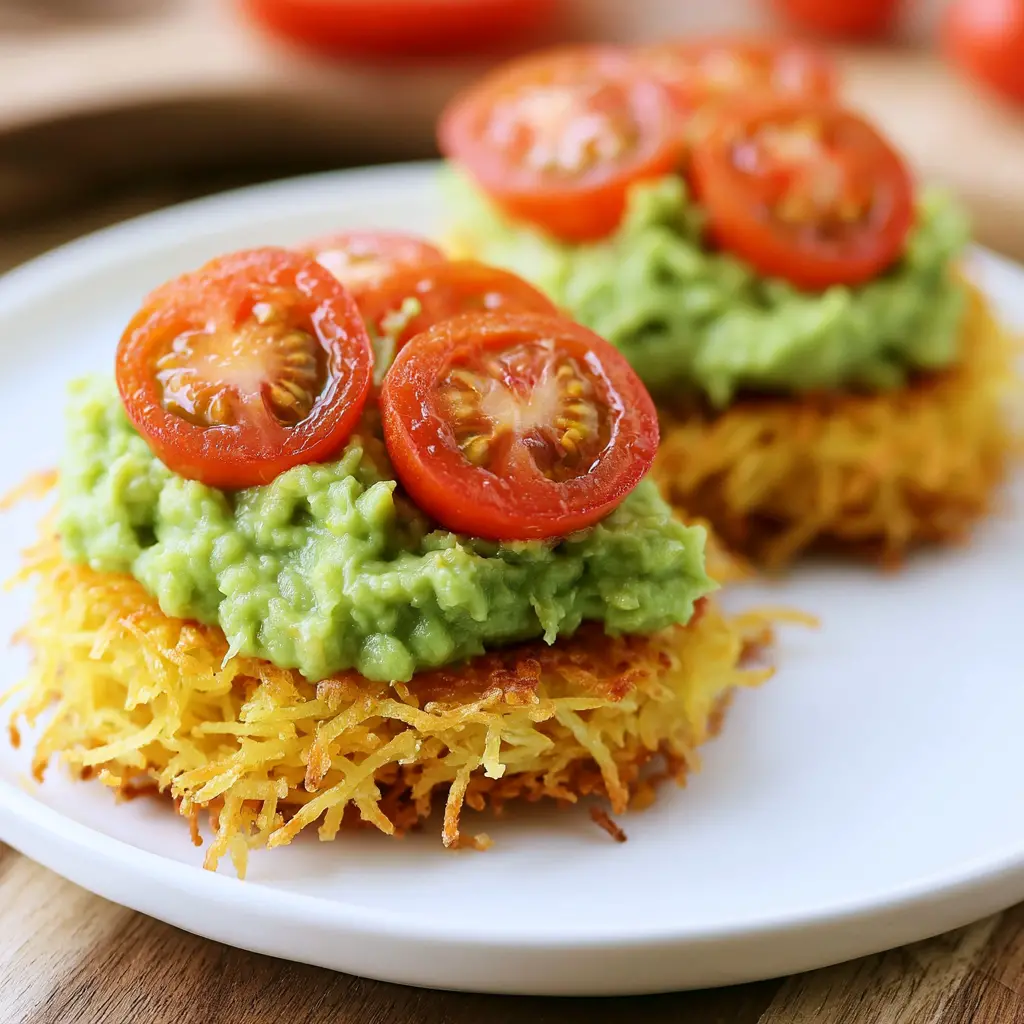 hash brown avocado toast - final presentation