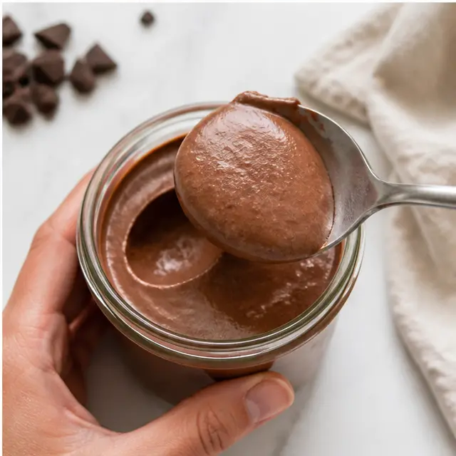 Step 4: Process until smooth and fluffy mousse texture