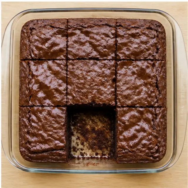 Bake until the top crackles and the center is fudgy