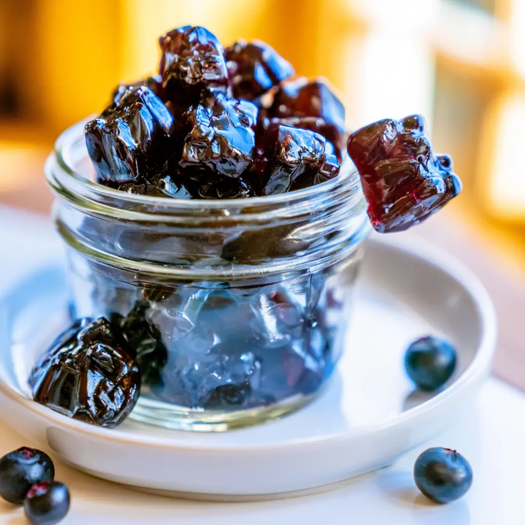 homemade elderberry gummies - final presentation