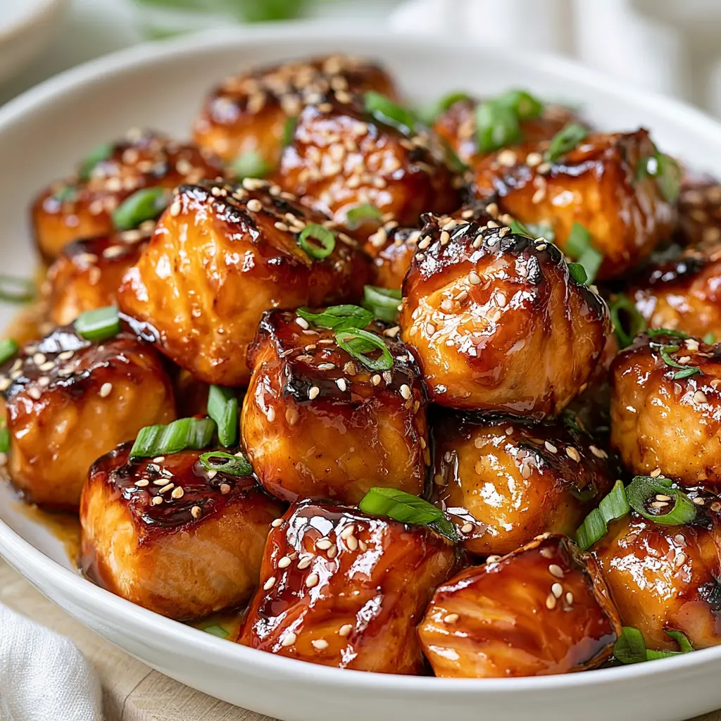 honey garlic salmon bites 950268624