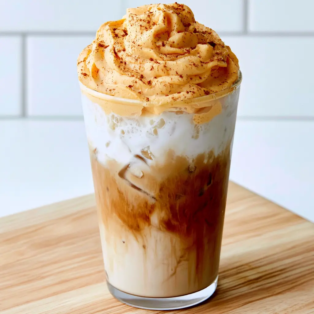 iced pumpkin chai latte 252271356