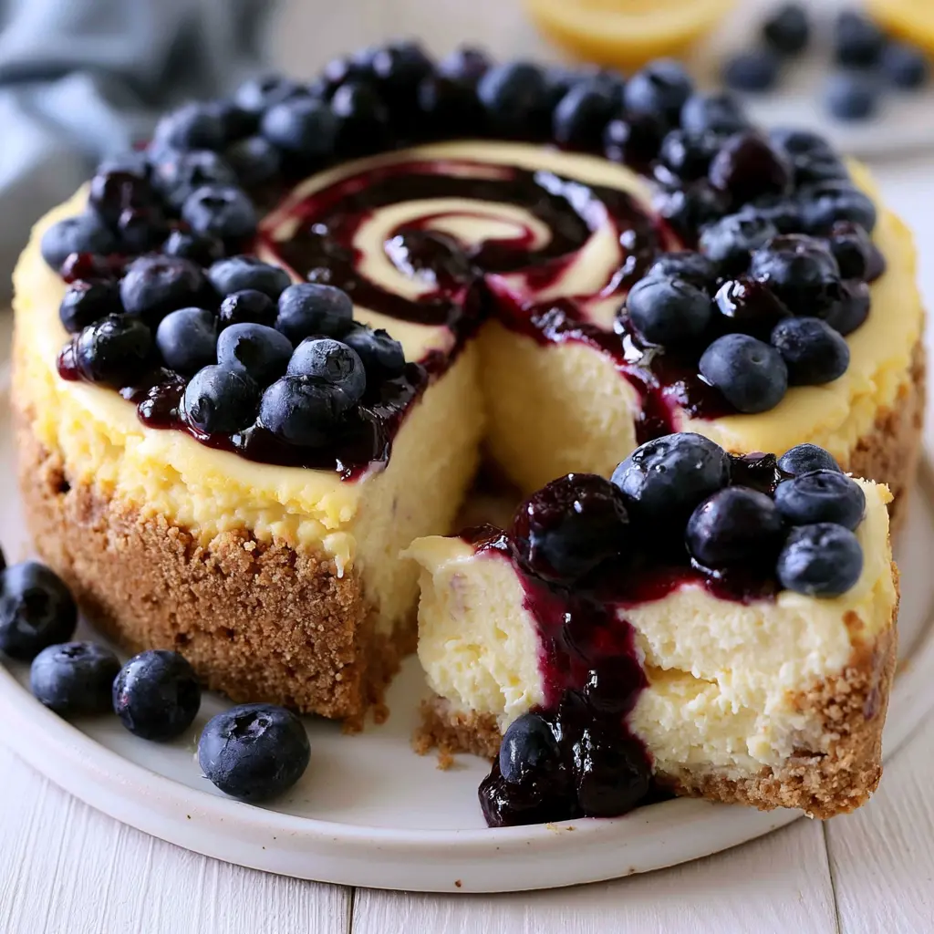 lemon blueberry cheesecake 325604802