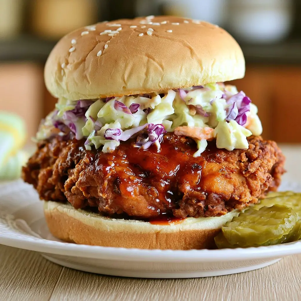 nashville hot chicken sandwich - final presentation