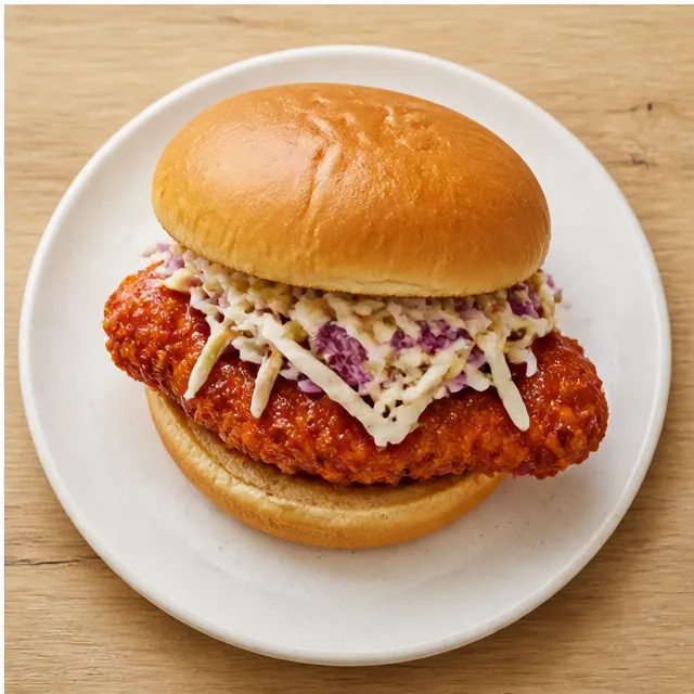 Step 4: Assembling the sandwich with slaw