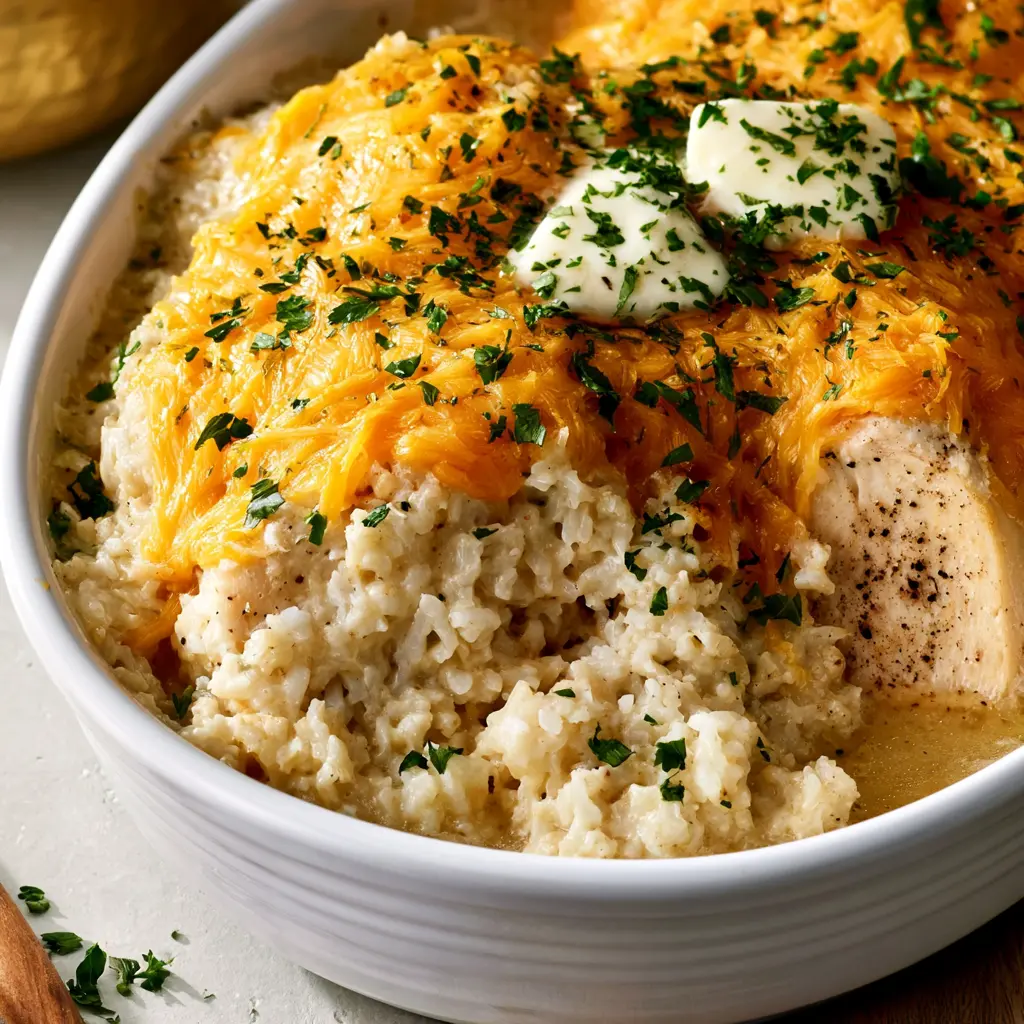 onepan chicken and rice bake - final presentation